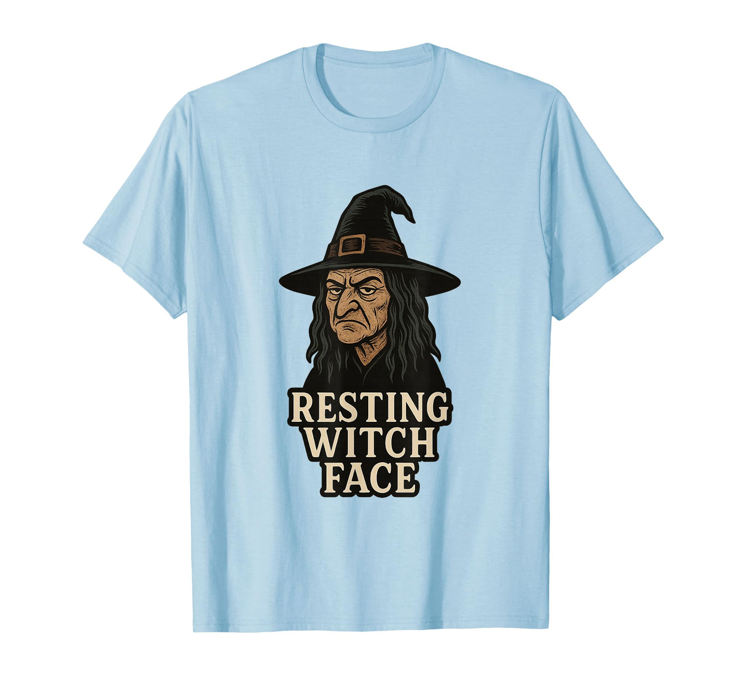 Funny Resting Witch Face Vintage Witchy Humor Halloween T-Shirt