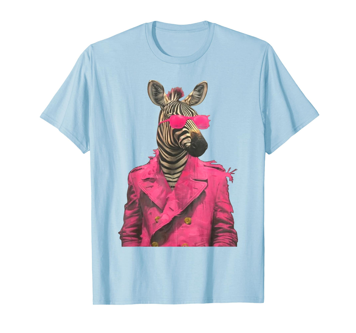 Peachbruh Fashion Zebra Wearing A Pink Suit and Pink T-Shirt