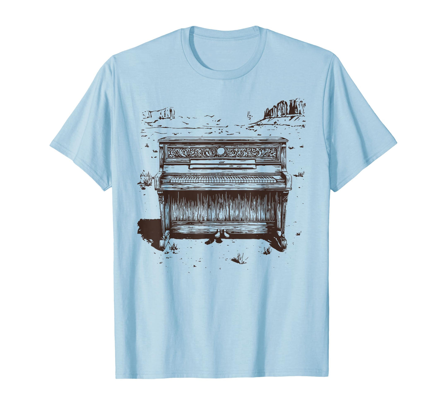 Vintage Western Piano Player Tshirt - Piano Shirt - Piano T-Shirt