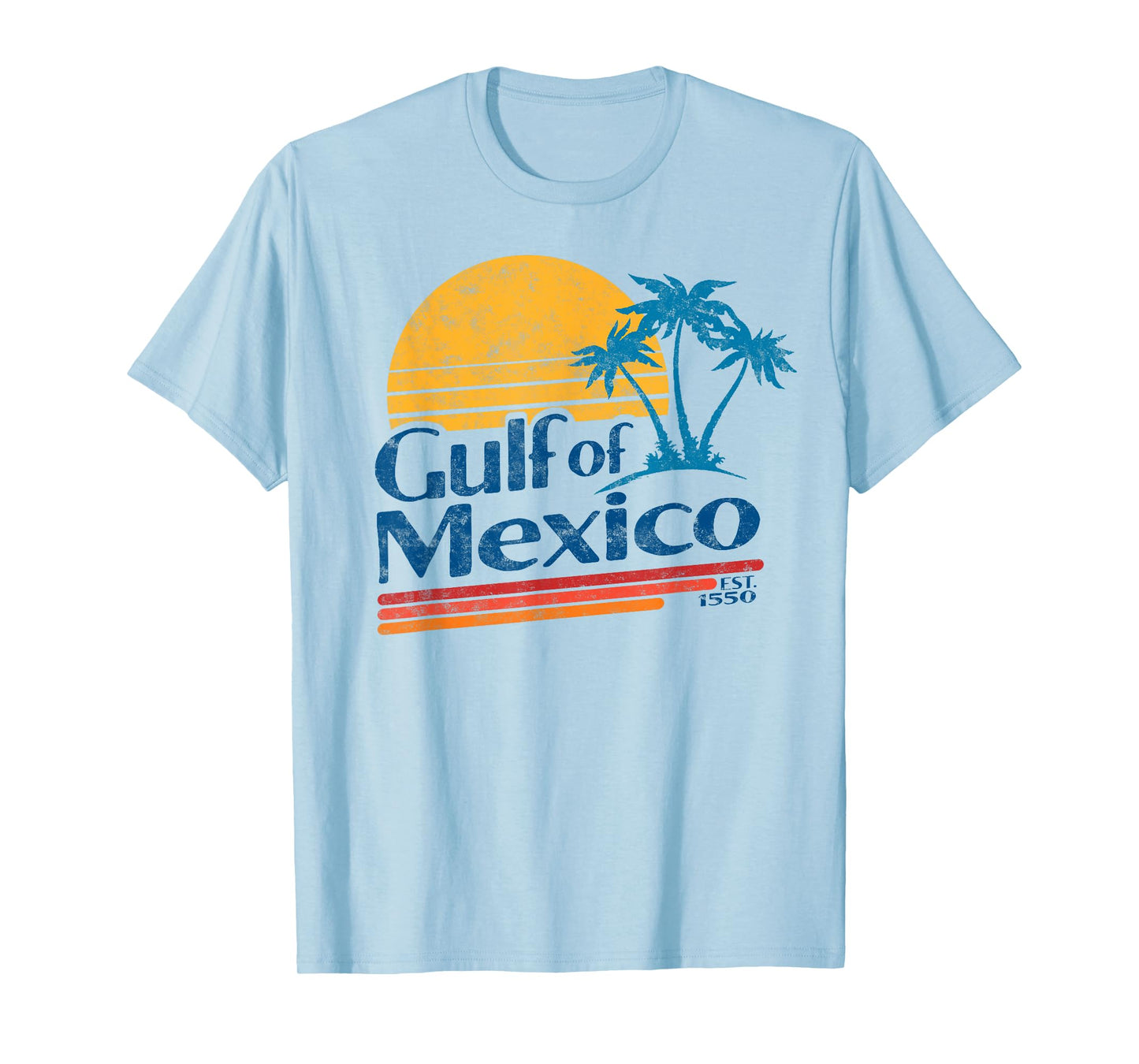 Gulf of Mexico Est. 1550 Retro Vintage T-Shirt