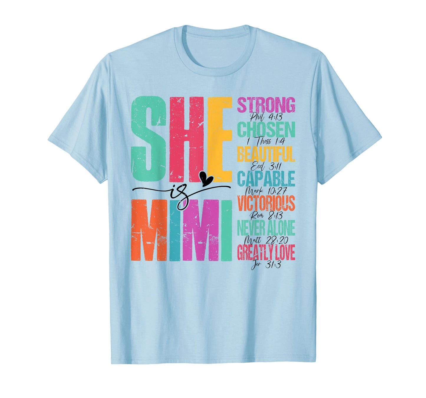 Retro She Is Mimi Christian Happy Mothers Day Women T-Shirt