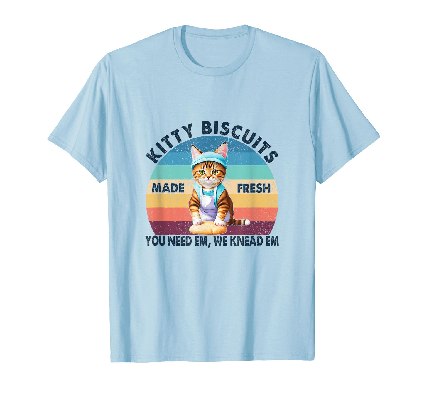 Kitty Biscuits University Baking Cat Making Biscuits Vintage Men Women T-Shirt