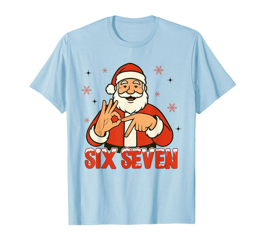 67 Christmas Funny Six Seven Santa Claus Boys Xmas Costume T-Shirt