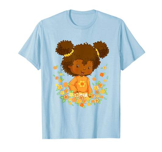 Strawberry Shortcake Orange Blossom Floral Big Chest Logo T-Shirt