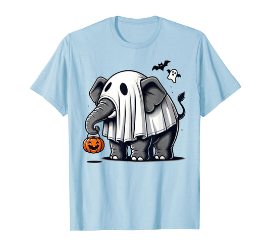 Funny Elephant Halloween Costume Ghost Trick Or Treat T-Shirt
