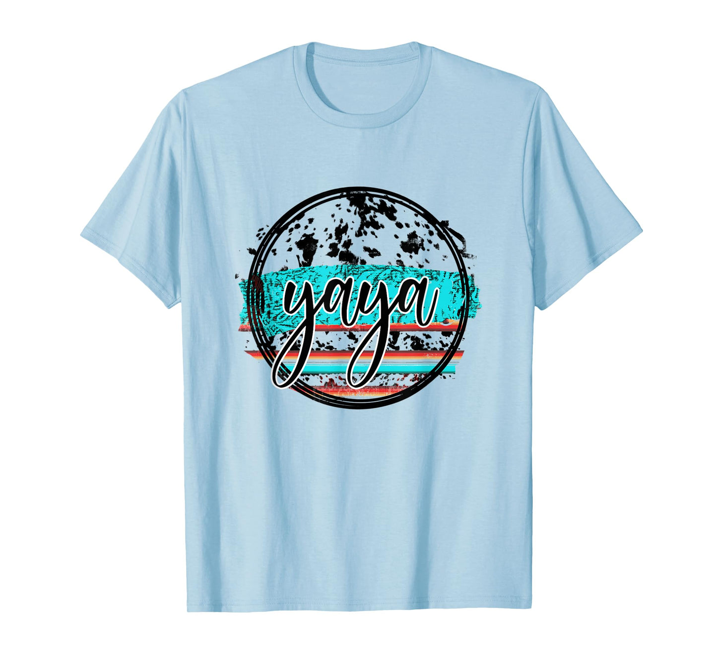 Leopard Vintage Yaya Western Turquoise Mother's Day T-Shirt