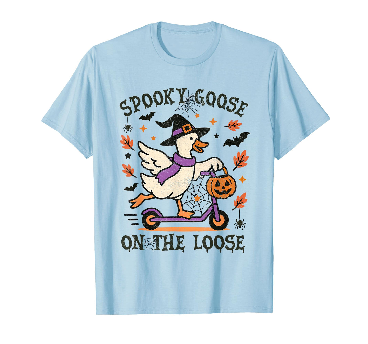 Spooky Goose On The Loose Witch Silly Goose Lover T-Shirt