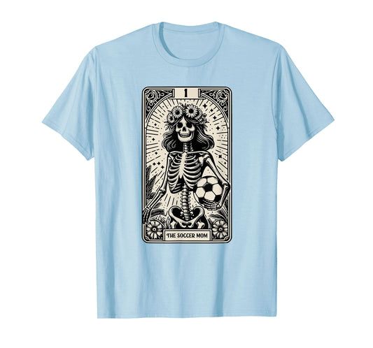 Soccer Mom Skeleton Tarot Card Vintage Halloween T-Shirt