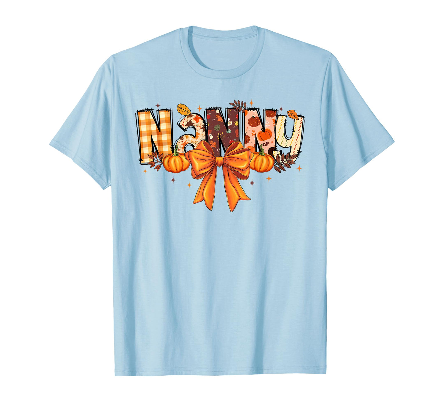Retro Nanny Coquette Bows Grandma Fall Thanksgiving Women T-Shirt
