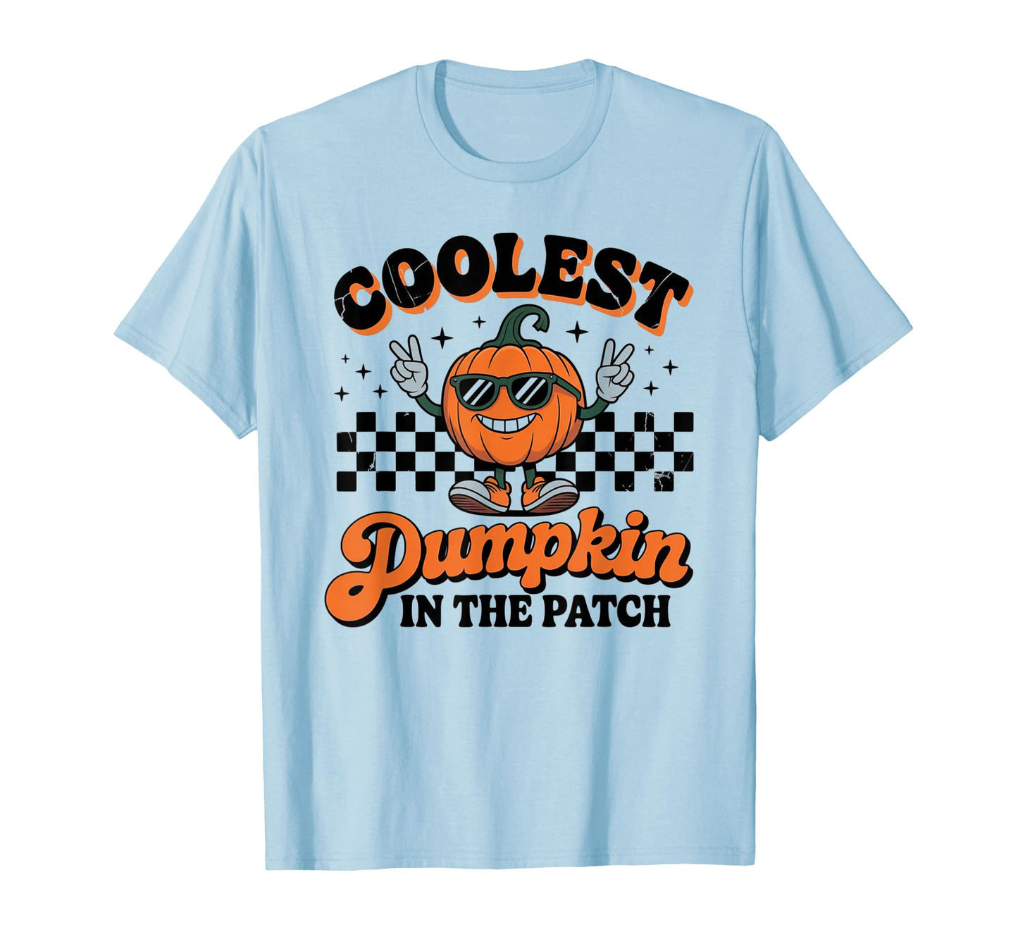 Groovy Coolest Pumpkin in The Patch Halloween for Kids Boys T-Shirt