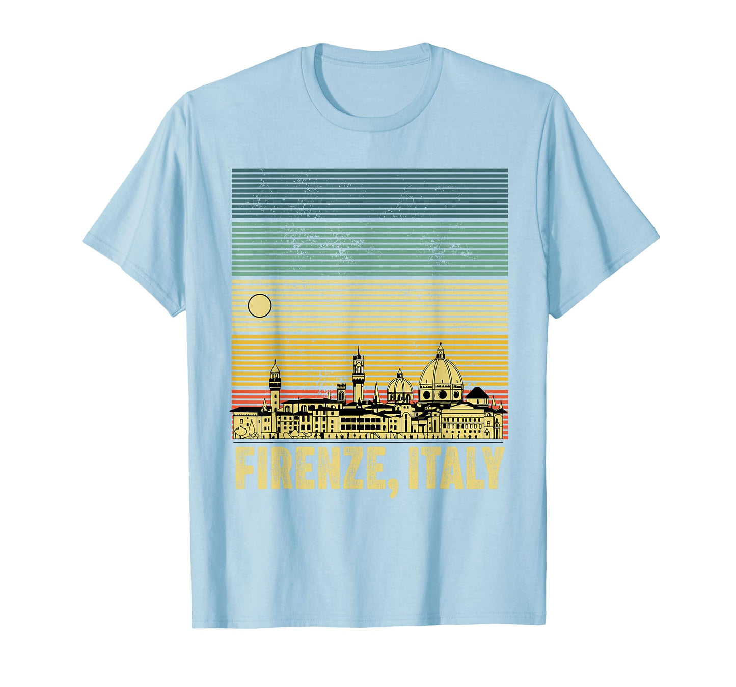 souvenirs from italy firenze Florence retro vintage skyline T-Shirt