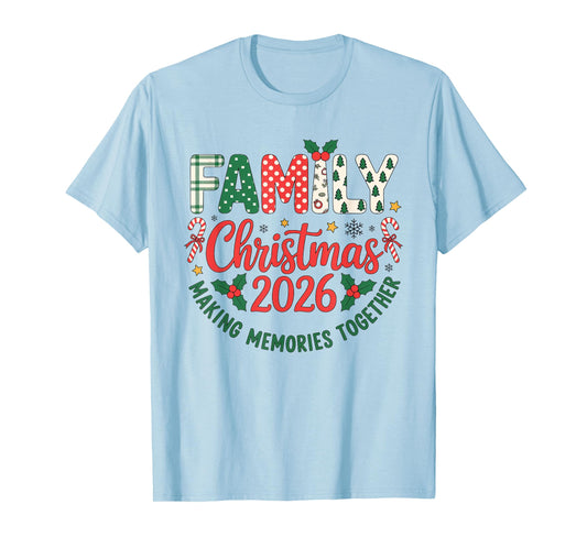 Family Christmas 2026 Santa Hat Matching Outfit Xmas Squad T-Shirt