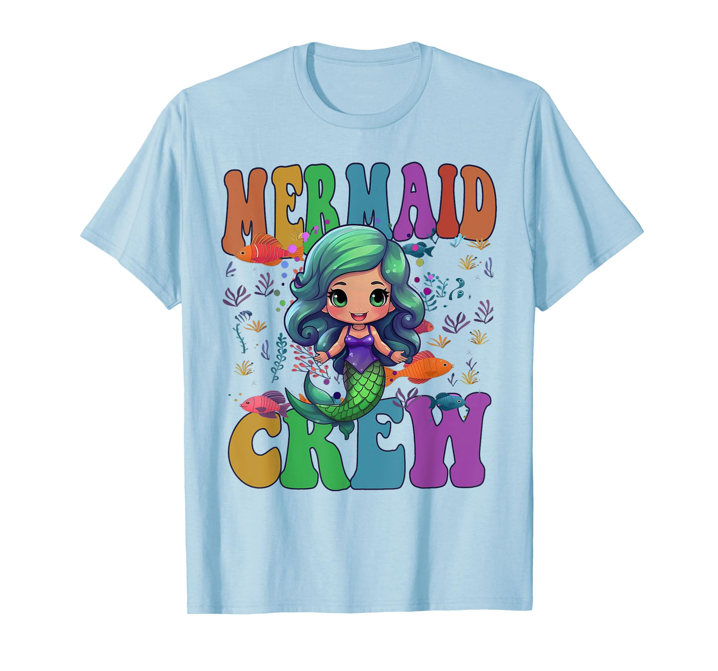 Kawaii MERMAID CREW Girl Summer Trip Kids Cruise Beach Vacay T-Shirt