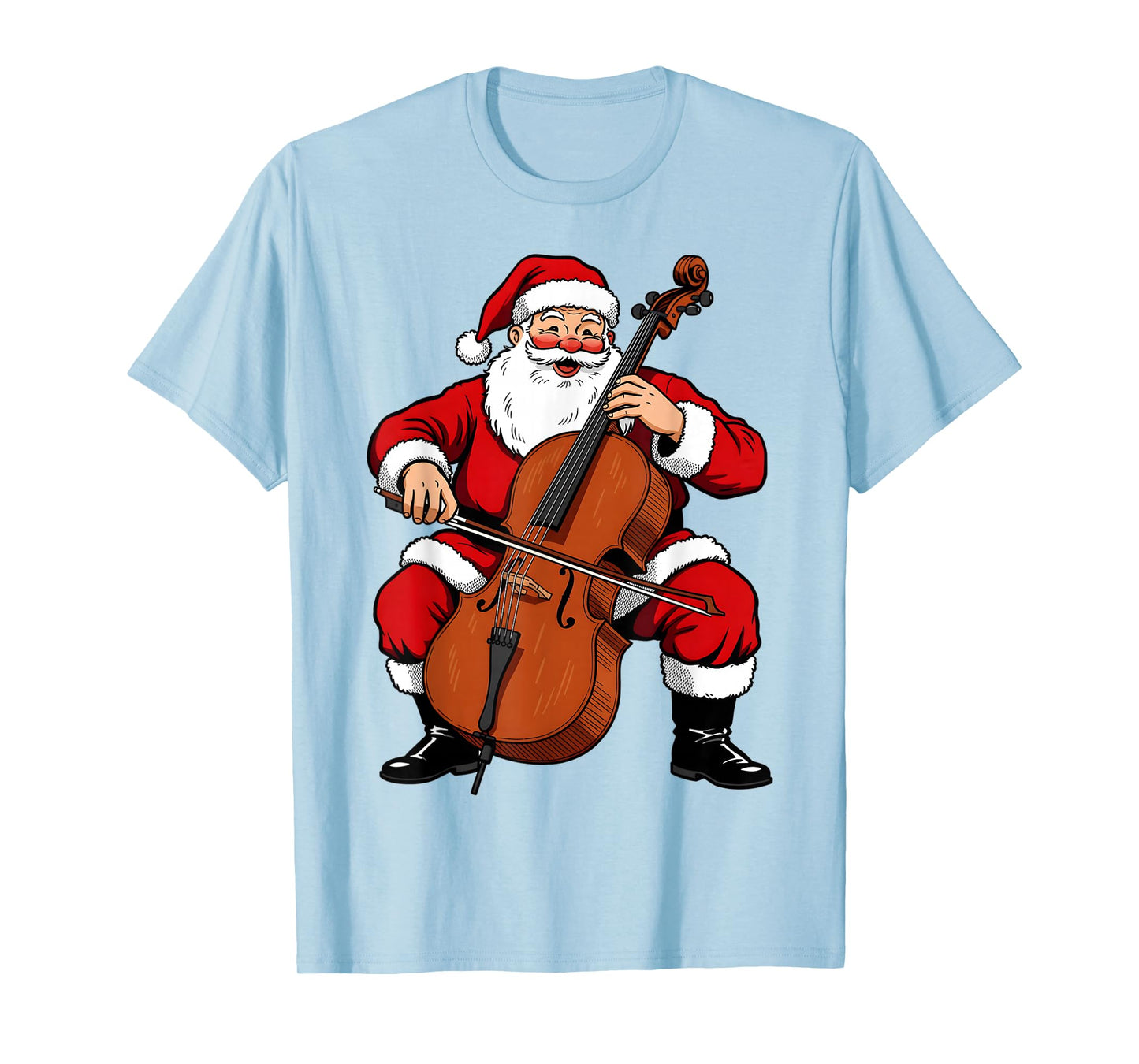 Christmas Cello Player Cute Santa Xmas Boys Cellist Men Kids T-Shirt