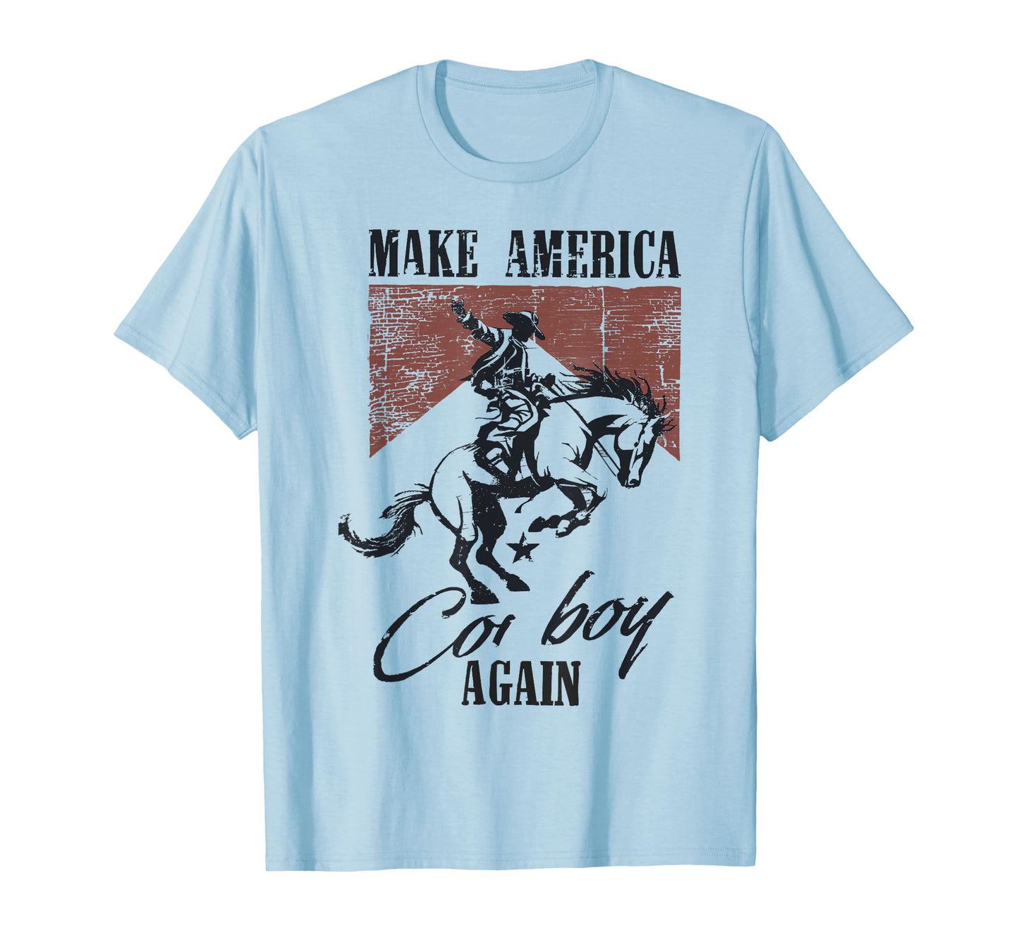 Make America Cowgirl Cowboy Again Retro Western 4th Of July T-Shirt