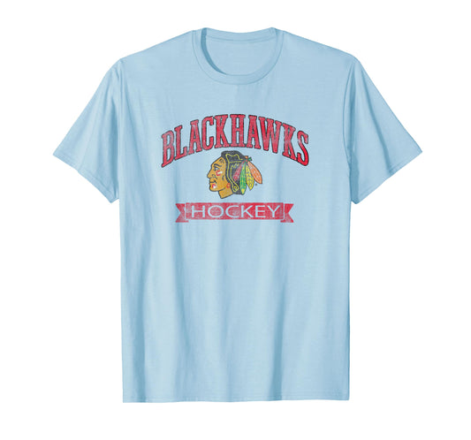 Chicago Blackhawks Vintage Hockey Gray Officially Licensed T-Shirt
