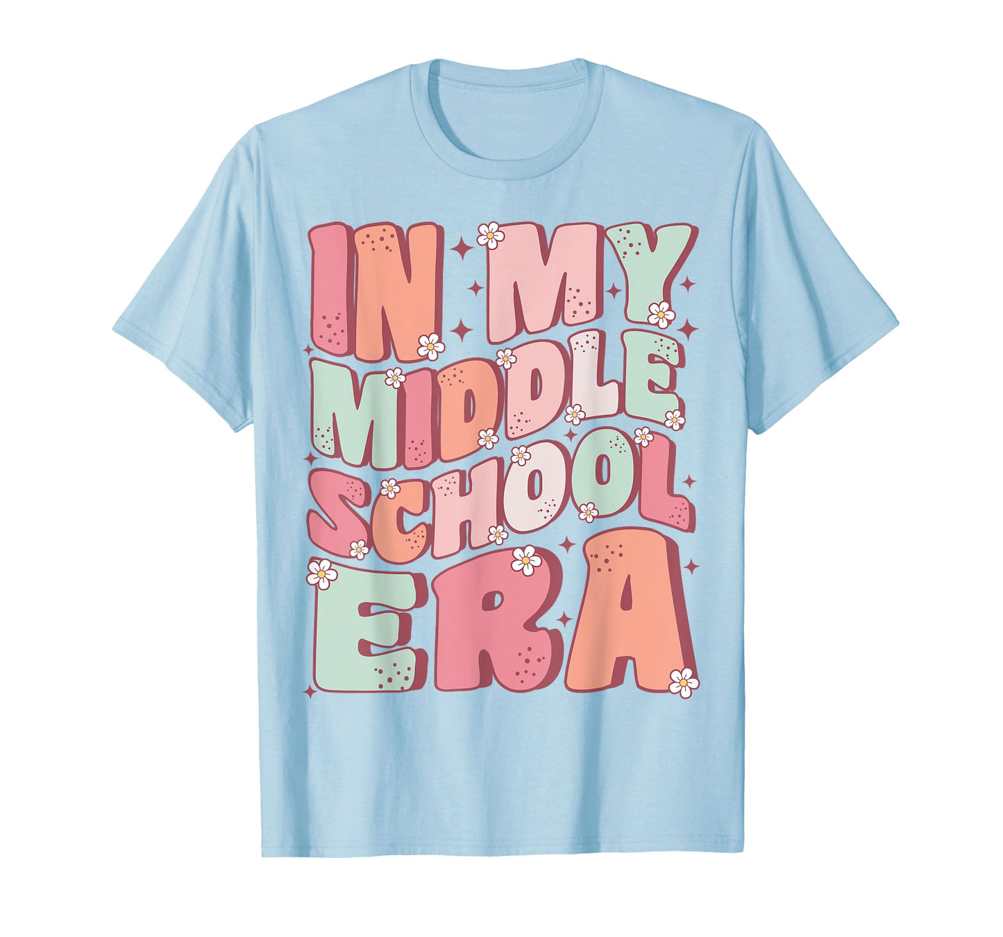 In My Middle School Era Cute Groovy First Day Back to School T-Shirt
