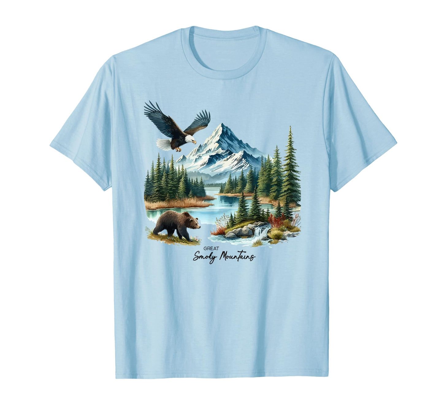 Great Smoky Mountains Bear Vintage 90s Style T-Shirt