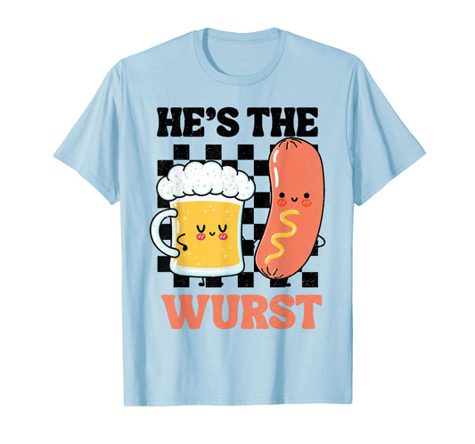 Oktoberfest German Drinking He's The Wurst Couple Matching T-Shirt