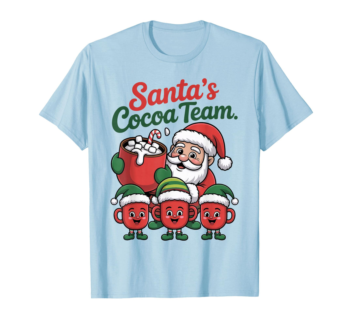 Funny Santa’s Cocoa Team Christmas Family Matching T-Shirt