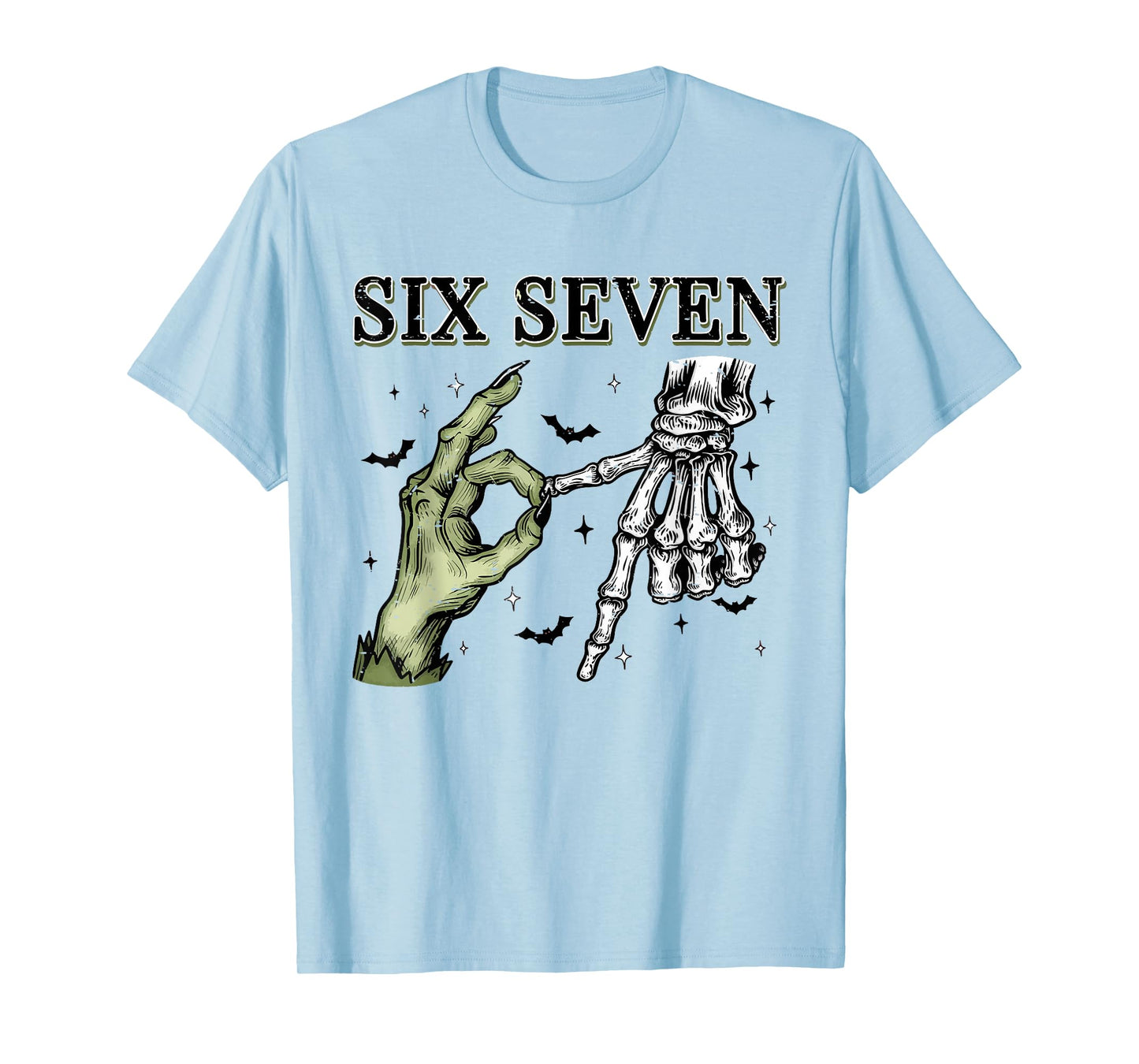 Funny Witch Skeleton Hands Six Seven 67 Meme Spooky Season T-Shirt