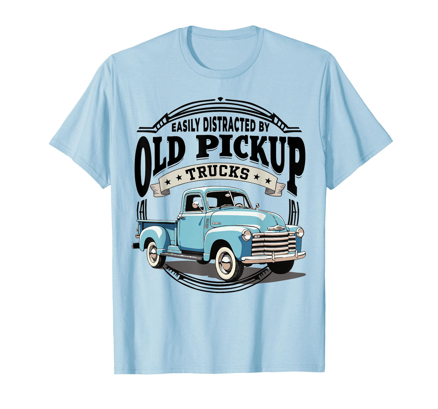 Funny Easily Distracted By Old Pickup Trucks Classic T-Shirt