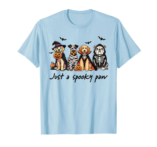 Cute Halloween Dogs Witch Mummy Vampire Skeleton Costume T-Shirt