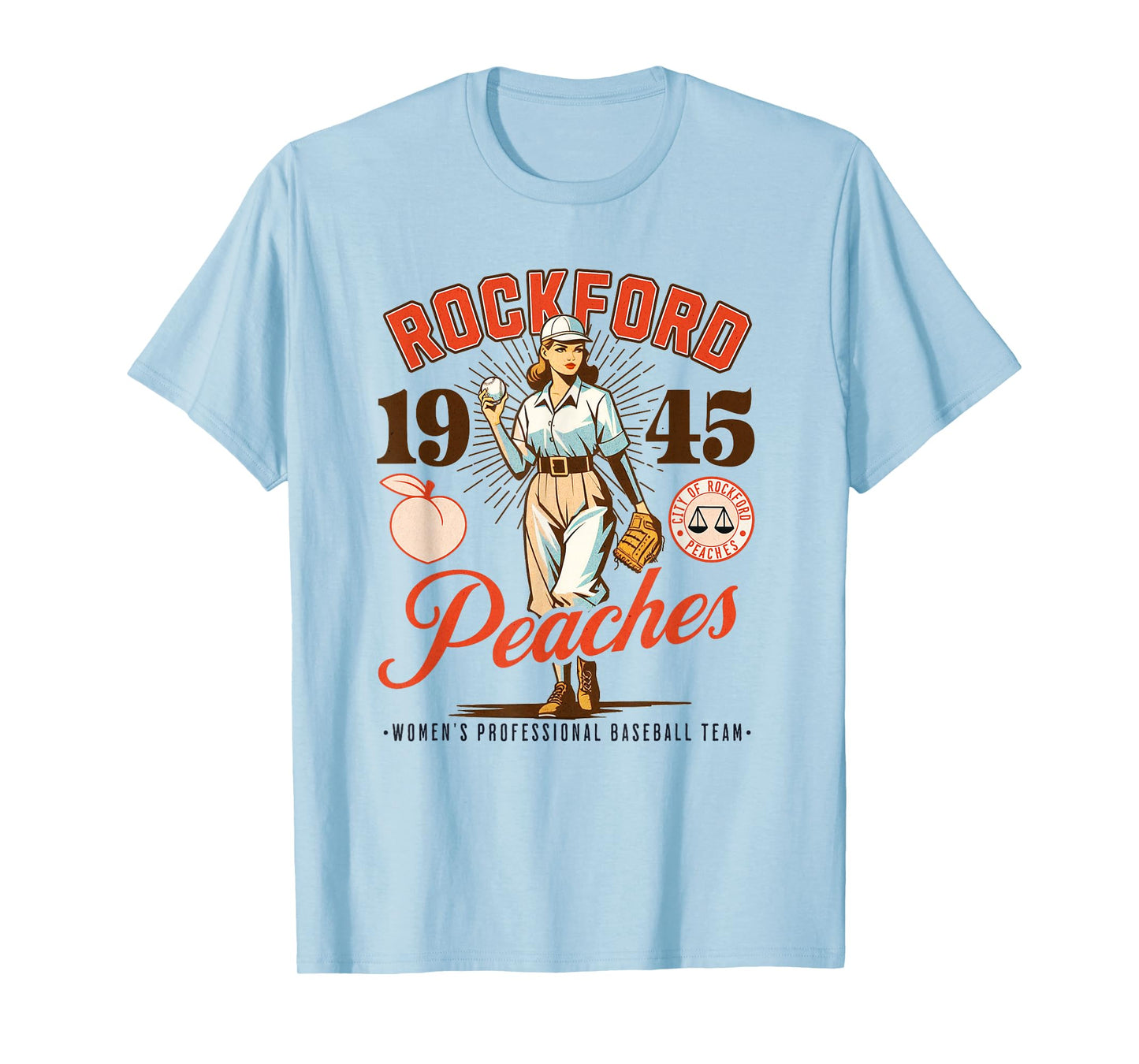 Rockford Peaches Women's Baseball Team T-Shirt