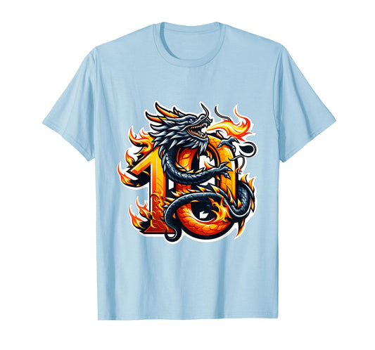Turning 10 Years Old Dragon Birthday Party 10th Boy, Girl T-Shirt