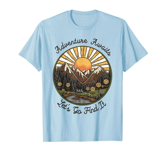 Retro Adventure Awaits Let's Go Find It T-Shirt