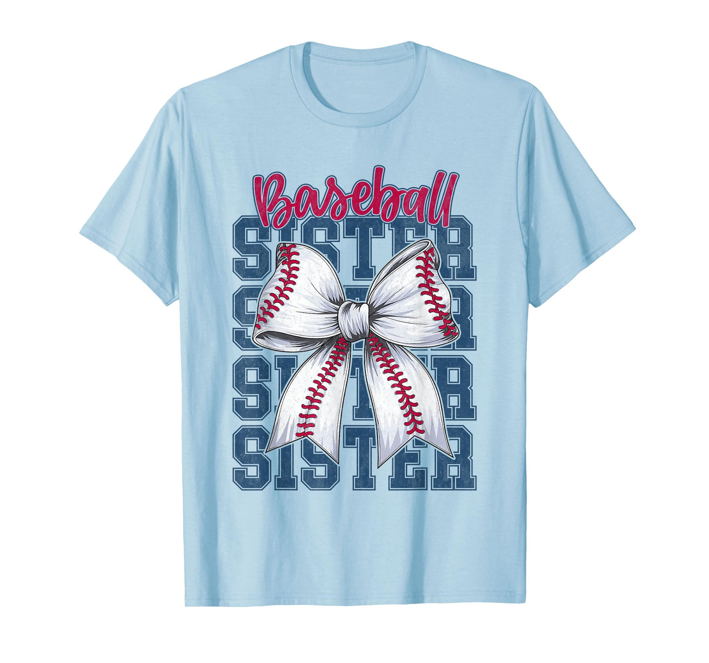 Baseball Sister Coquette Bow Biggest Fan Sport Lovers Girl T-Shirt