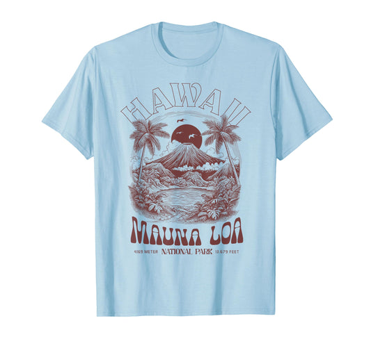 Hawaii Volcano Vintage Outdoor Mountain Hiking T-Shirt