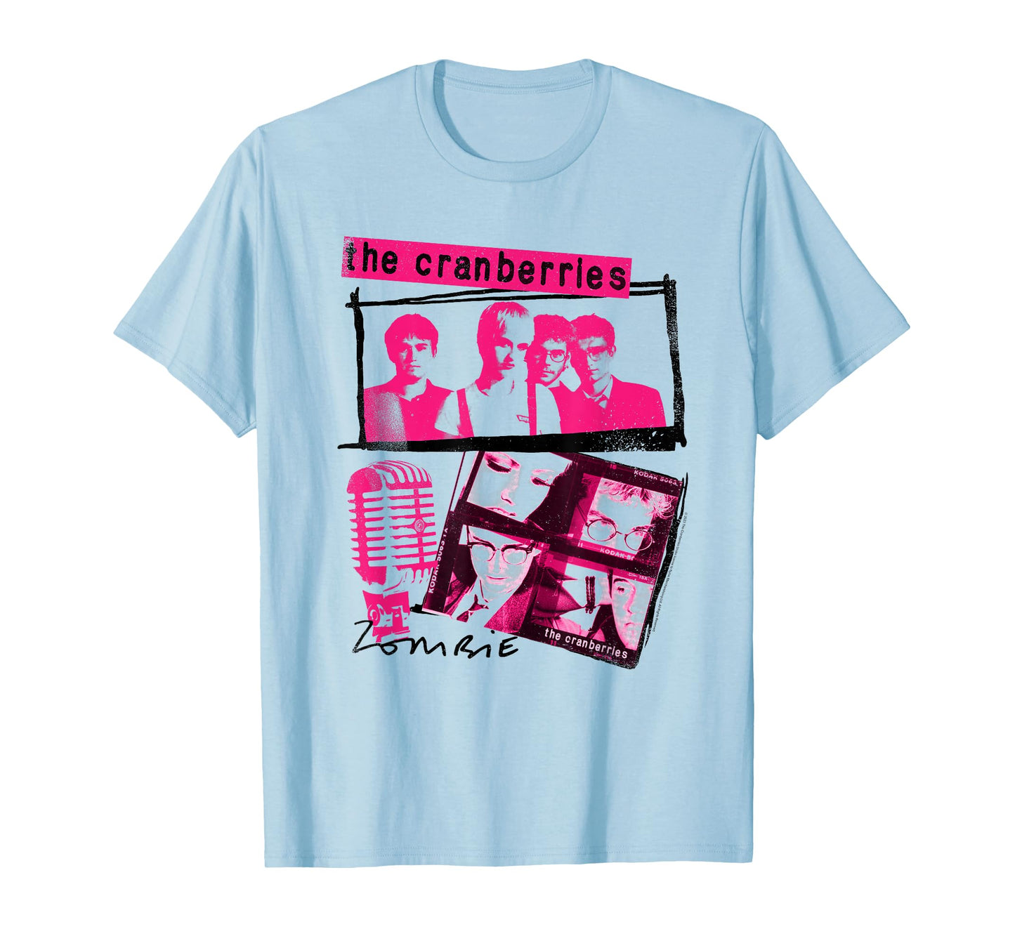 The Cranberries Pink and Black Collage Vintage Band T-Shirt