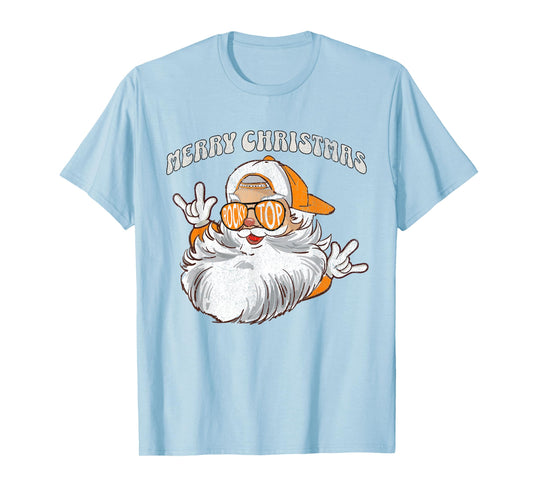 Vintage Tennessee Merry Christmas Santa With Sunglasses T-Shirt