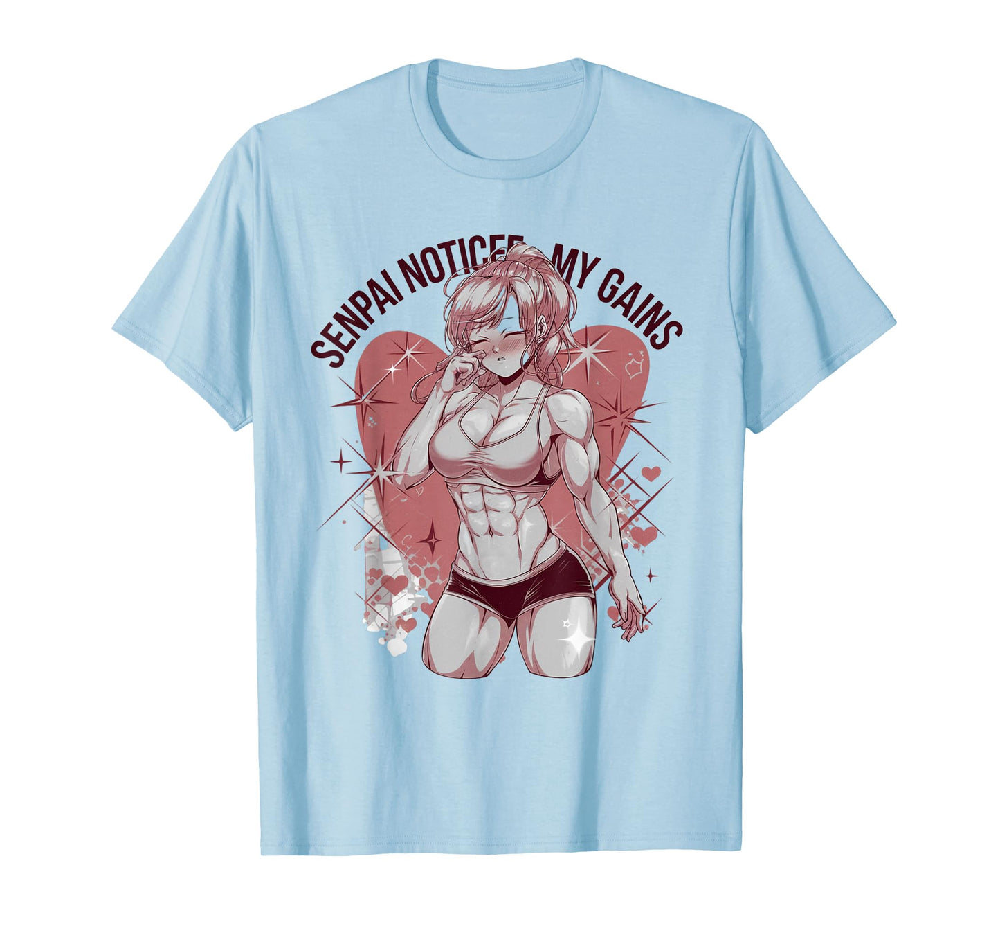 Sempai Noticed My Gains Anime Lover Gym Workout Manga T-Shirt