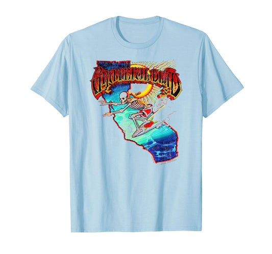 Grateful Dead Surfing California Skeleton Vintage Band T-Shirt