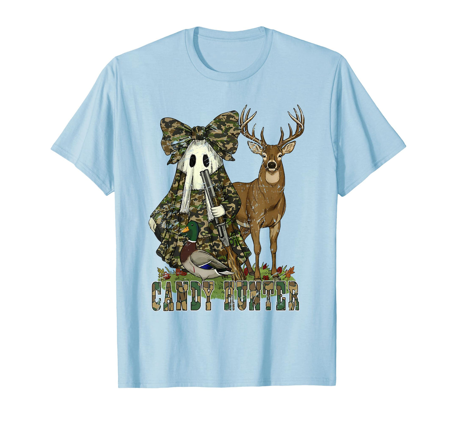 Candy Hunter Camouflage Camo Ghost Hunting Season Halloween T-Shirt