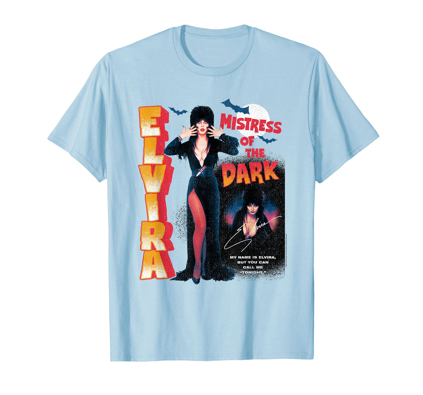 Elvira Mistress of the Dark Vintage Pin-Up Poster Retro T-Shirt