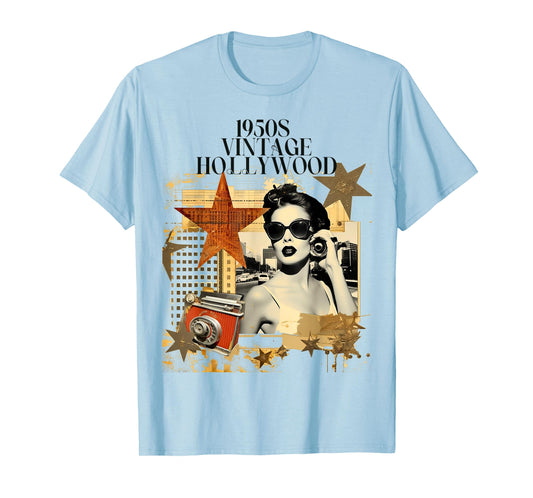 Retro Vintage Hollywood California Design T-Shirt