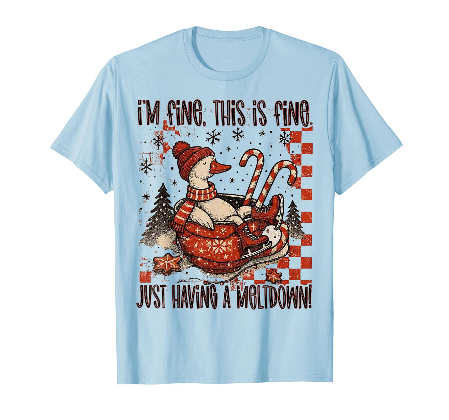 Christmas Goose Funny Just Having a Meltdown T-Shirt