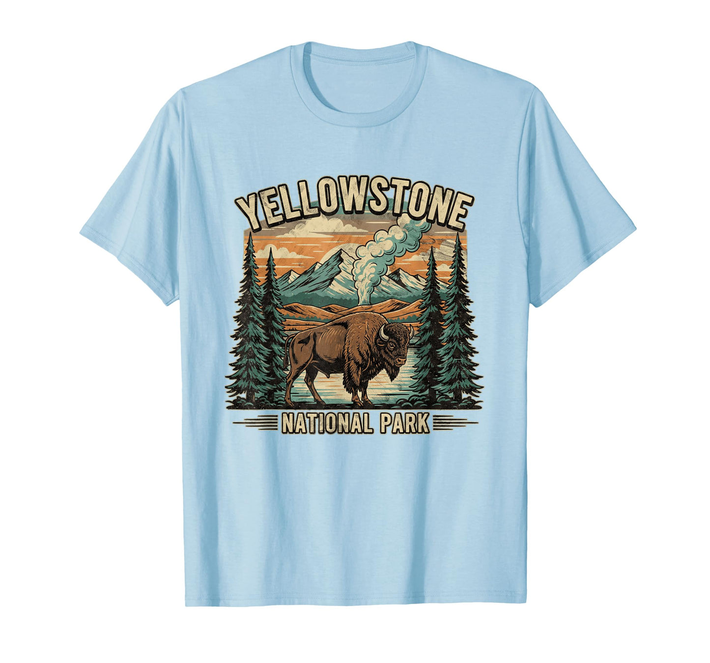 Yellowstone National Park Vintage Hiking Camping T-Shirt