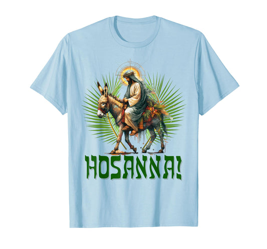Hosanna! Christian Palm Sunday Jesus riding a Donkey T-Shirt