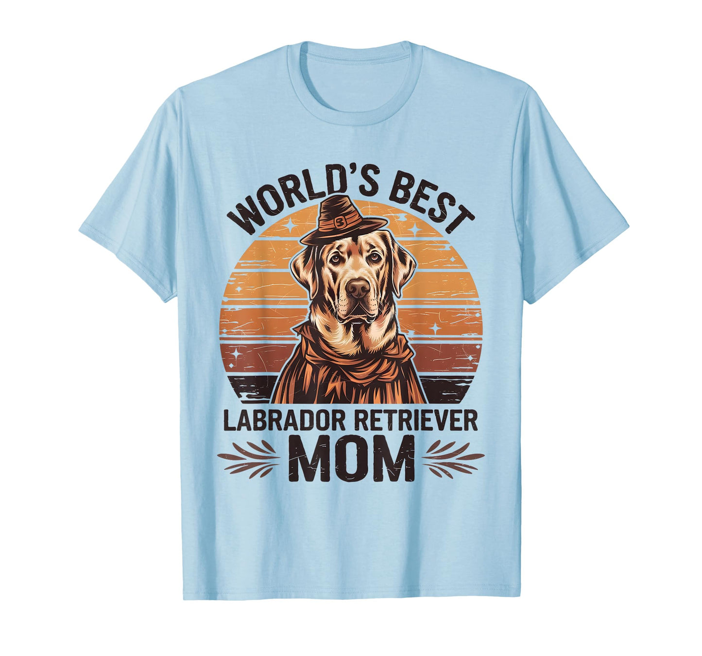 Vintage Halloween Dog World's Best Labrador Retriever Mom T-Shirt