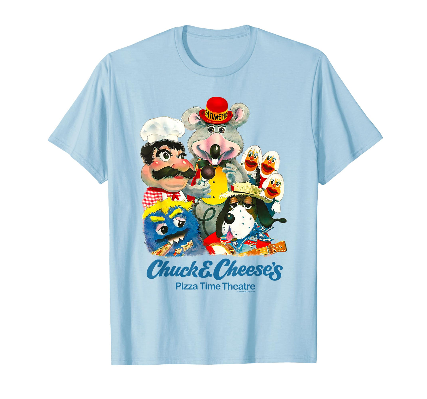 Chuck E. Cheese's Pizza Time Theater Retro Group Painting T-Shirt