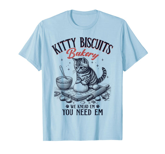 Cute Kitty Biscuits Bakery Vintage T-Shirt
