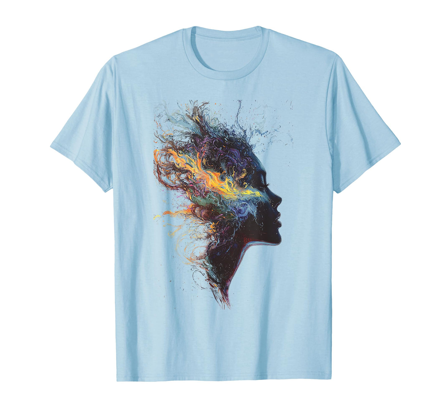 Graphic Design Artistic Colorful Abstract Woman Face Design T-Shirt