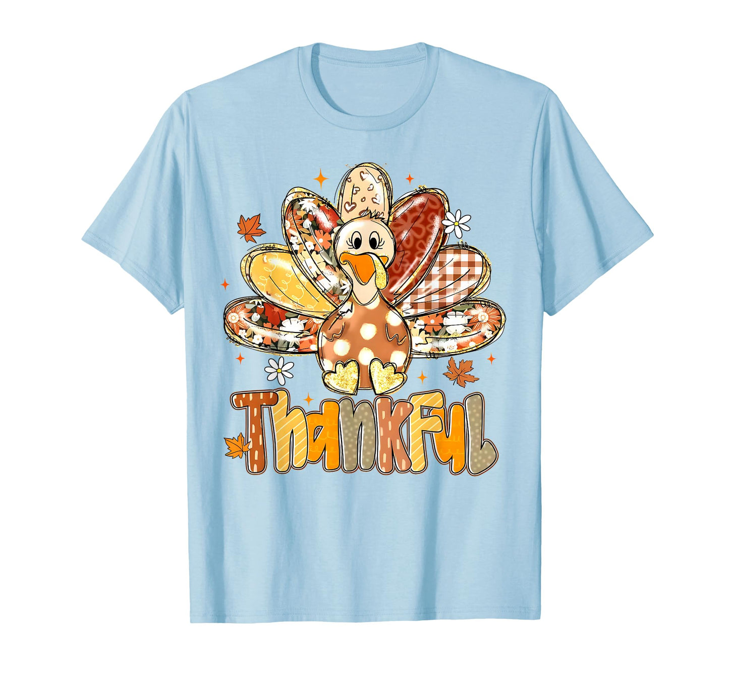Thankful Thanksgiving Turkey Fall Autumn Men Women Kid T-Shirt