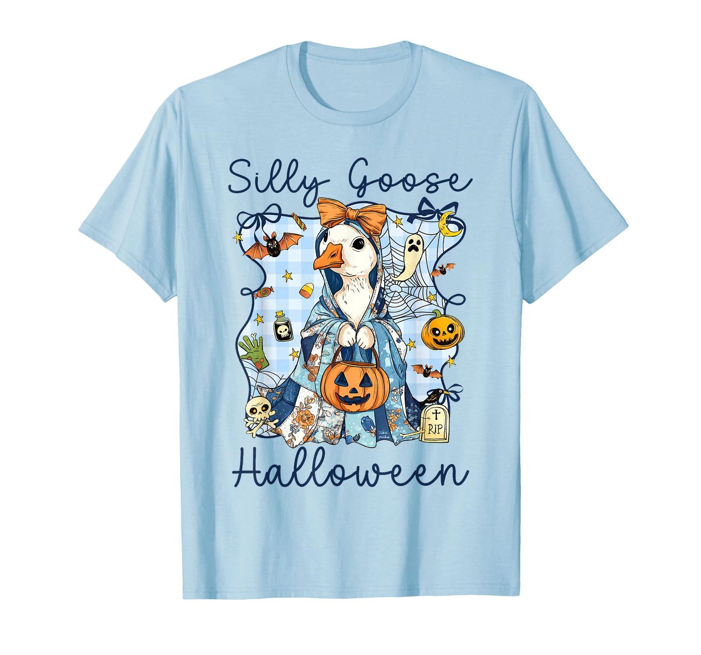 Funny Silly Goose Halloween Spooky Season Costume Women Kids T-Shirt