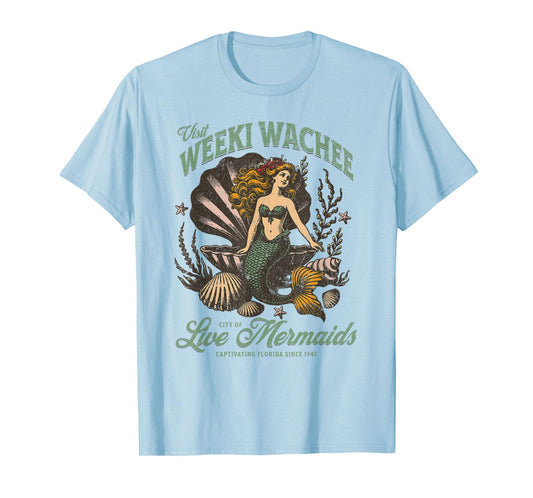 Visit Weeki Wachee City of Mermaids Florida 1947 Tourist T-Shirt
