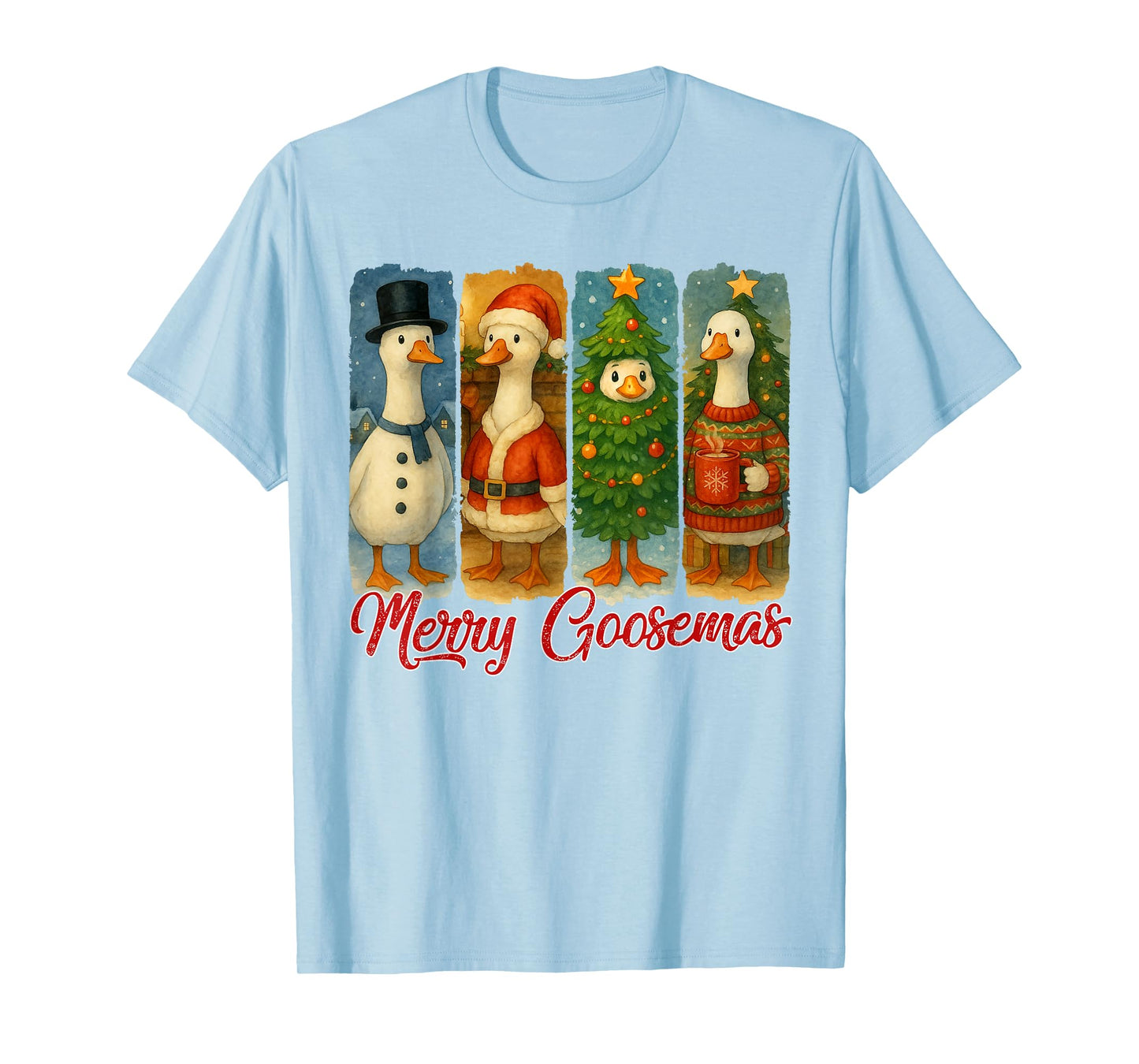 Christmas Lover Xmas Vibes Silly Goose Merry Goosemas T-Shirt
